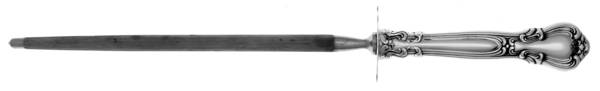 Chantilly (Sterling, 1950, "Gorham", No Monograms) Large Steel Rod Knife Sharpener