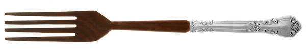 Chantilly (Sterling, 1950, "Gorham", No Monograms) Salad Serving Fork with Wooden Prongs HC