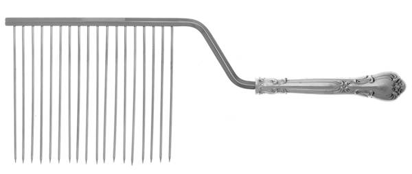 Chantilly (Sterling, 1950, "Gorham", No Monograms) Cake Breaker with Silverplate Prongs HC