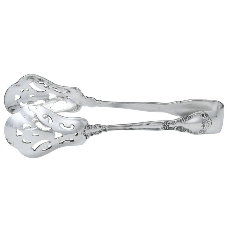 Chantilly (Sterling, 1950, "Gorham", No Monograms) Large Ice Serving Tongs