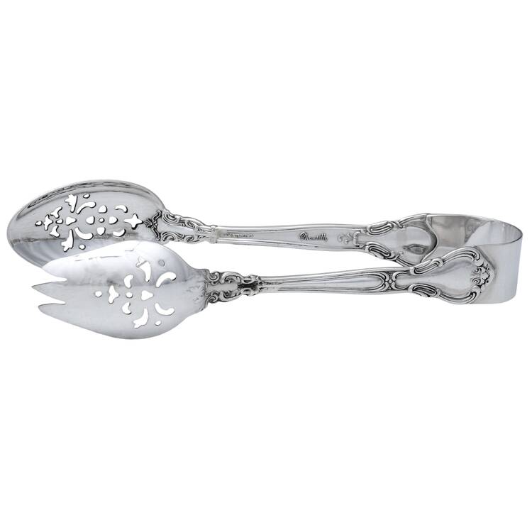 Chantilly (Sterling, 1950, "Gorham", No Monograms) Ice Serving Tongs Small HC