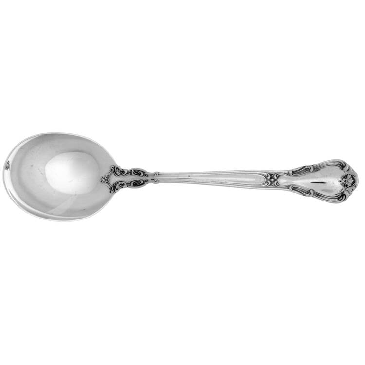 Chantilly (Sterling, 1950, "Gorham", No Monograms) Round Bowl Soup Spoon (Gumbo)