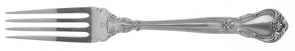 Chantilly (Sterling, 1950, "Gorham", No Monograms) Continental Fork