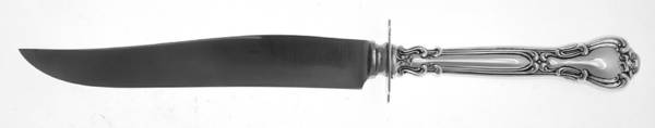 Chantilly (Sterling, 1950, "Gorham", No Monograms) Small Steak Carving Knife with Stainless Blade