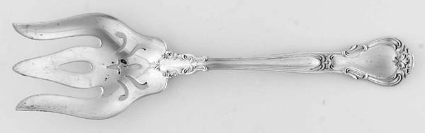Chantilly (Sterling, 1950, "Gorham", No Monograms) Solid Salad Serving Fork