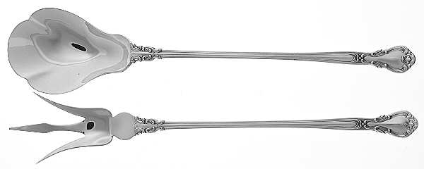 Chantilly (Sterling, 1950, "Gorham", No Monograms) 2 Pc Large Lettuce Serving Set