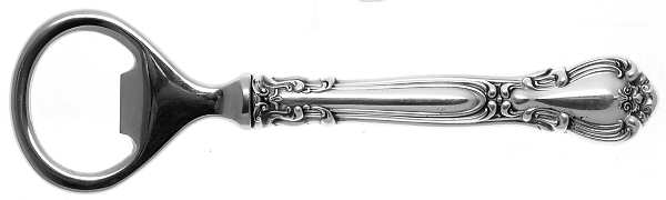 Chantilly (Sterling, 1950, "Gorham", No Monograms) Bottle Opener with Stainless Bowl