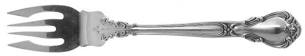 Chantilly (Sterling, 1950, "Gorham", No Monograms) Individual Solid Fish Fork