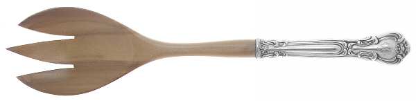 Chantilly (Sterling, 1950, "Gorham", No Monograms) Salad Serving Fork Wooden Prongs