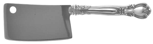 Chantilly (Sterling, 1950, "Gorham", No Monograms) Cheese Cleaver with Stainless Blade