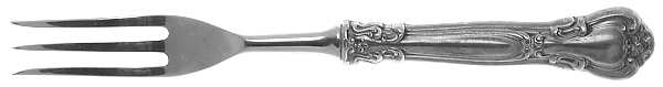 Chantilly (Sterling, 1950, "Gorham", No Monograms) Individual Fruit Fork with Stainless Tines