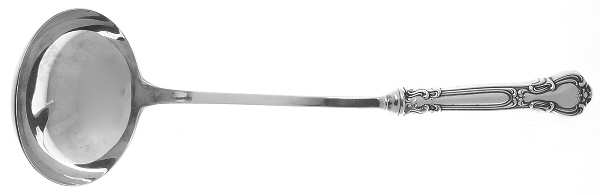 Chantilly (Sterling, 1950, "Gorham", No Monograms) Soup Ladle with Silverplate Bowl