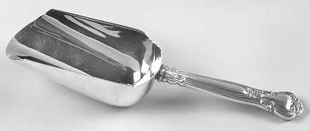 Chantilly (Sterling, 1950, "Gorham", No Monograms) Ice Scoop with Silverplate Bowl