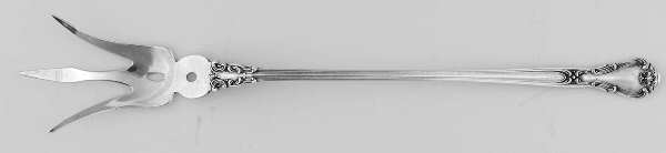 Chantilly (Sterling, 1950, "Gorham", No Monograms) Large Lettuce Serving Fork