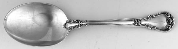 Chantilly (Sterling, 1950, "Gorham", No Monograms) Solid Serving Spoon