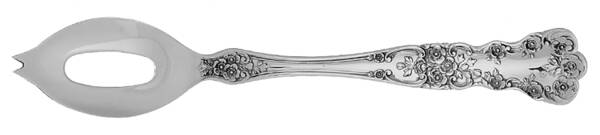 Buttercup (Sterling, "Gorham") Olive Spoon Short with Pierced Bowl HC