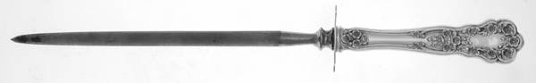 Buttercup (Sterling, "Gorham") Large Knife Sharpener-Steel Rod w/Sterling Guard