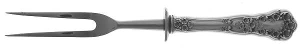 Buttercup (Sterling, "Gorham") Large Stainless-Prong Roast Carving Fork