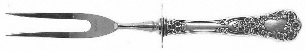 Buttercup (Sterling, "Gorham") Small Carving Fork W/Sterling Guard