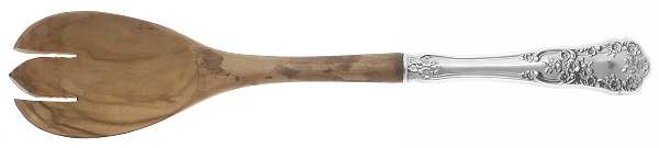 Buttercup (Sterling, "Gorham") Salad Serving Fork Wooden Prongs