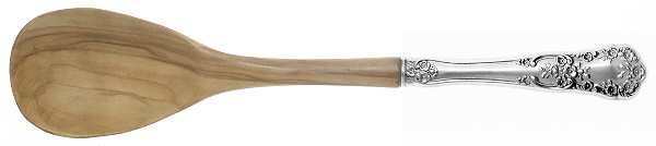 Buttercup (Sterling, "Gorham") Salad Serving Spoon Wooden Bowl