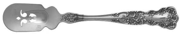 Buttercup (Sterling, "Gorham") Short Handled Olive Spoon with Pierced Bowl