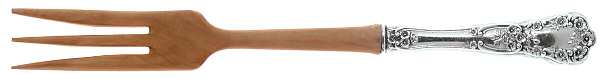 Buttercup (Sterling, "Gorham") Salad Serving Fork Wooden Prongs