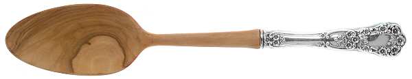 Buttercup (Sterling, "Gorham") Salad Serving Spoon Wooden Bowl