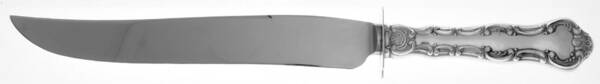 Strasbourg (Sterling, "Gorham", 1897) Lg Carving Roast Knife-Stnl Blade w/Sterling Guard