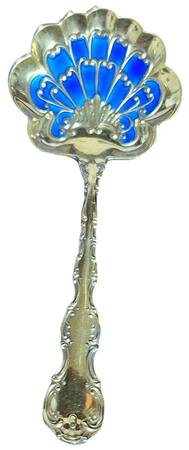 Strasbourg (Sterling, "Gorham", 1897) Bon Bon Spoon with Enameled Bowl