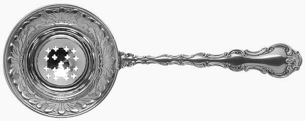 Strasbourg (Sterling, "Gorham", 1897) Solid Individual Overcup Tea Strainer