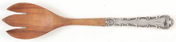Strasbourg (Sterling, "Gorham", 1897) Salad Serving Fork with Wooden Prongs
