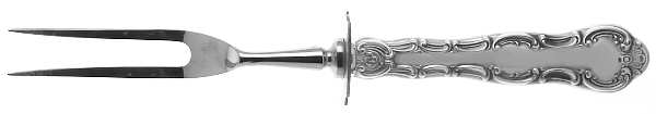 Strasbourg (Sterling, "Gorham", 1897) Small Carving Fork W/Sterling Guard