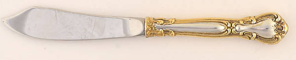 Chantilly Gold (Sterling, Gold Acct) Hollow Handle Master Butter Knife
