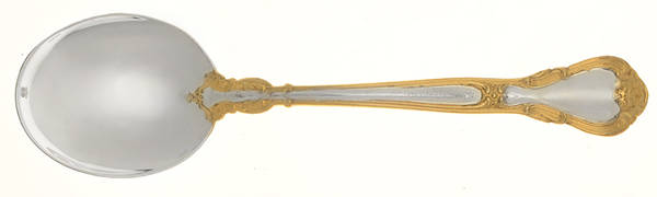 Chantilly Gold (Sterling, Gold Acct) Round Bowl Soup Spoon (Cream Soup)