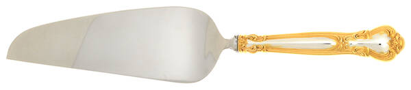 Chantilly Gold (Sterling, Gold Acct) Pie & Cake Server with Stainless Blade