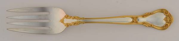 Chantilly Gold (Sterling, Gold Acct) Solid Serving Fork