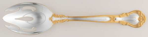 Chantilly Gold (Sterling, Gold Acct) Pierced Tablespoon (Serving Spoon)