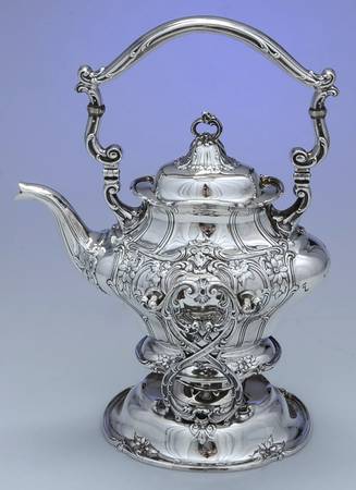 Chantilly-Floral (Sterling, Hollowware) Kettle, Stand & Burner