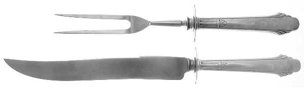Hunt Club (Sterling, 1930) Large 2-Piece Roast Carving Set w/ Stainless Blade