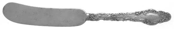 Watteau (Sterling) Flat Handle Butter Spreader
