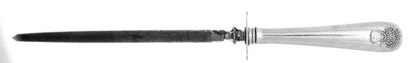 Sheaf of Wheat (Sterling, No Monograms) Small Knife Sharpener W/Sterling Guard