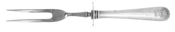Sheaf of Wheat (Sterling, No Monograms) Small Carving Fork W/Sterling Guard