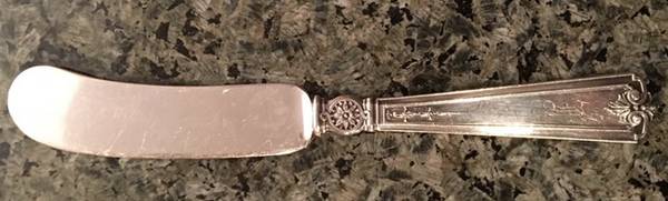 Victorian-Sheraton Flat Handle Butter Spreader