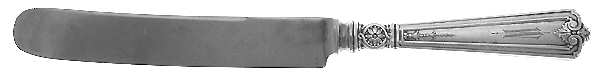 Victorian-Sheraton Knife-Old French/Hollow-Bolster-Monogram