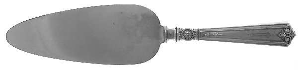 Victorian-Sheraton Monogram Pie Server,Silverplate Blade