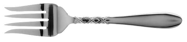 Ballet Ribbon (Stainless) Medium Solid Cold Meat Serving Fork