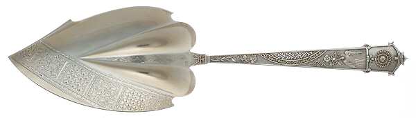 Japanese (Sterling, 1871) Large Solid Ice Cream Server, Bright Cut