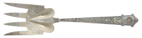 Japanese (Sterling, 1871) Large Solid Bright Fish Serving Fork