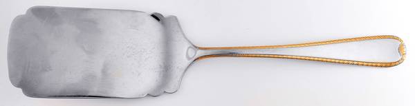 Golden Ribbon Edge Frosted Lasagna Server, Solid Piece